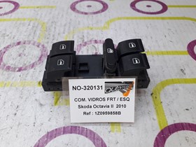 Comando de Vidros Frt / Esq  Skoda Octavia II   Cv de 2010 - Ref OEM : 1Z0959858B